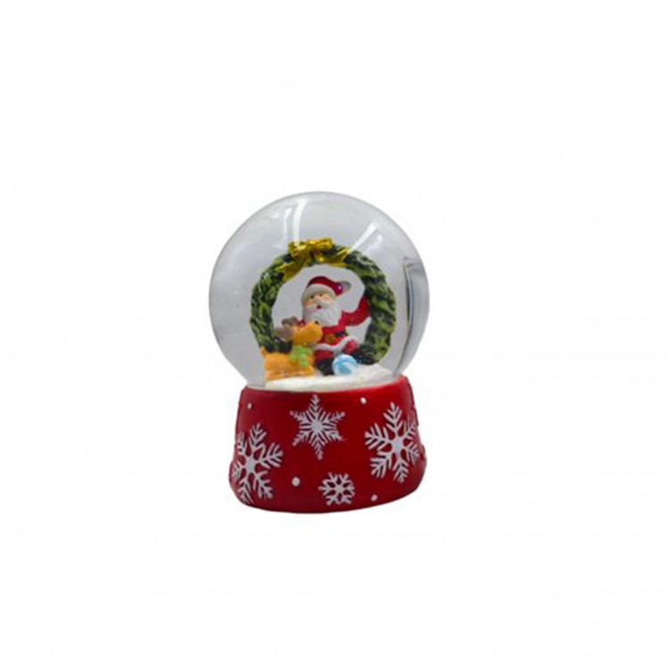 CARILLON - SFERA CON NEVE - BABBO NATALE CON CAGNOLINO CARILLON - SFERA CON NEVE - BABBO NATALE CON CAGNOLINO