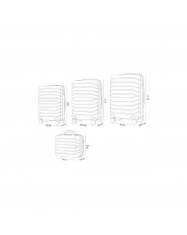 VALIGIA - SET 4 TROLLEY 1 BEAUTY CASE - CHAMPAGNE