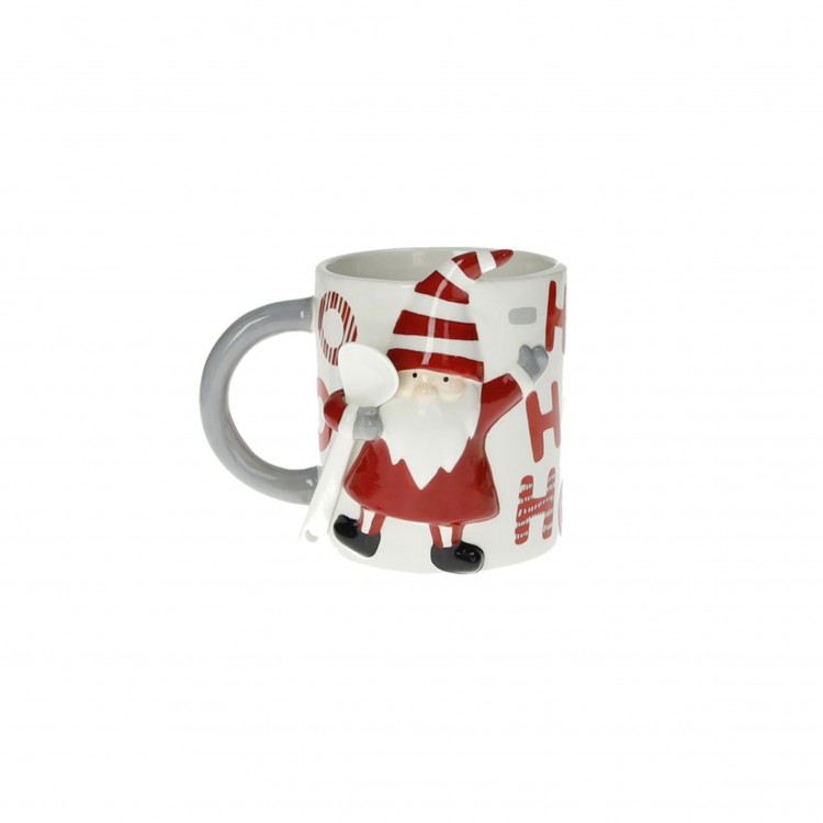 MUG - HO-HO-HO! - SANTA CLAUS - CON CUCCHIAINO - BRANDANI MUG - HO-HO-HO! - SANTA CLAUS - CON CUCCHIAINO - BRANDANI