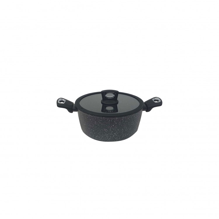 CASSERUOLA - CON COPERCHIO - 16 CM - PIETRA LAVICA - VULCANO - GMD