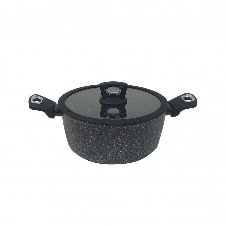 CASSERUOLA - CON COPERCHIO - 32 CM - PIETRA LAVICA - VULCANO - GMD