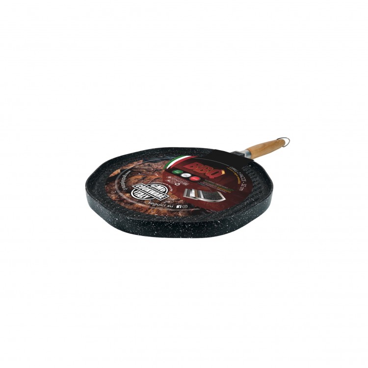 BISTECCHIERA 2 FACCE - BBQ - Ø 36 CM - PRESSOFUSO BISTECCHIERA 2 FACCE - BBQ - Ø 36 CM - PRESSOFUSO