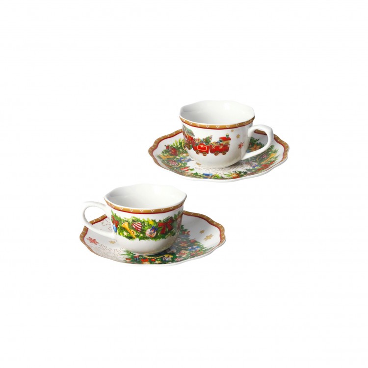 TAZZINA CAFFÈ - SET 2 PEZZI - TYPE B - CHRISTMAS - BRANDANI