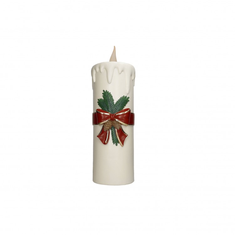 CANDELA - CON LED - BIANCO - CHRISTMAS - BRANDANI