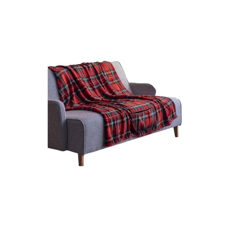 PLAID - 120 X 150 CM - ROSSO - TARTAN