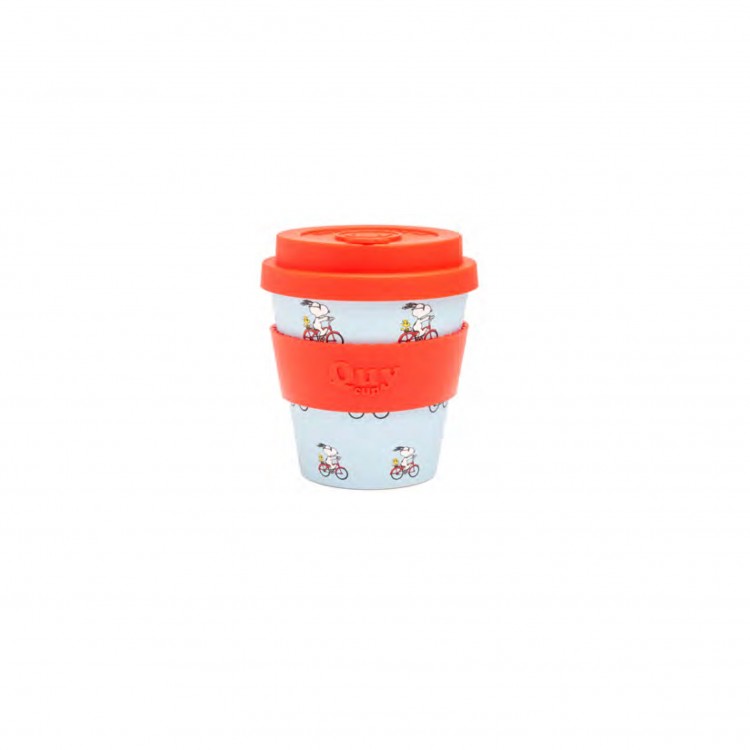 TAZZA - MUG - CON COPERCHIO - 230 ML - SNOOPY - BICI - QUY CUP TAZZA - MUG - CON COPERCHIO - 230 ML - SNOOPY - BICI - QUY CUP