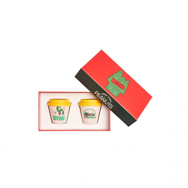 TAZZA CON COPERCHIO - SET 2 PEZZI - 90 ML - SNOOPY NATALE - 15 - QUY CUP TAZZA CON COPERCHIO - SET 2 PEZZI - 90 ML - SNOOPY NATALE - 15 - QUY CUP