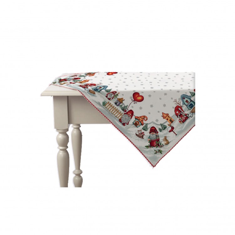 CENTROTAVOLA NATALIZIO - 100 X 100 CM - GOBELIN - CUORE