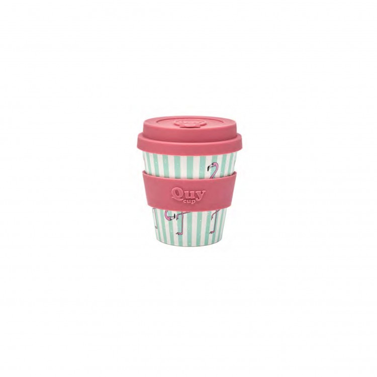 TAZZA - MUG - CON COPERCHIO - 230 ML - FLAMINGO - QUY CUP