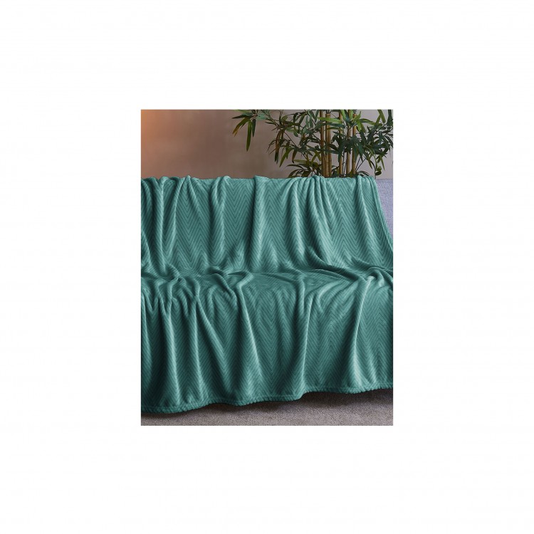 PLAID - 120 X 150 CM - CHEVRONNE - VERDE BOSCO PLAID - 120 X 150 CM - CHEVRONNE - VERDE BOSCO
