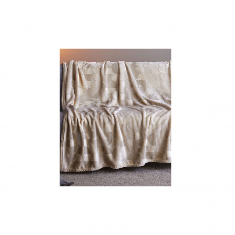 PLAID - 190 X 210 CM - CERCHI - BEIGE PLAID - 190 X 210 CM - CERCHI - BEIGE