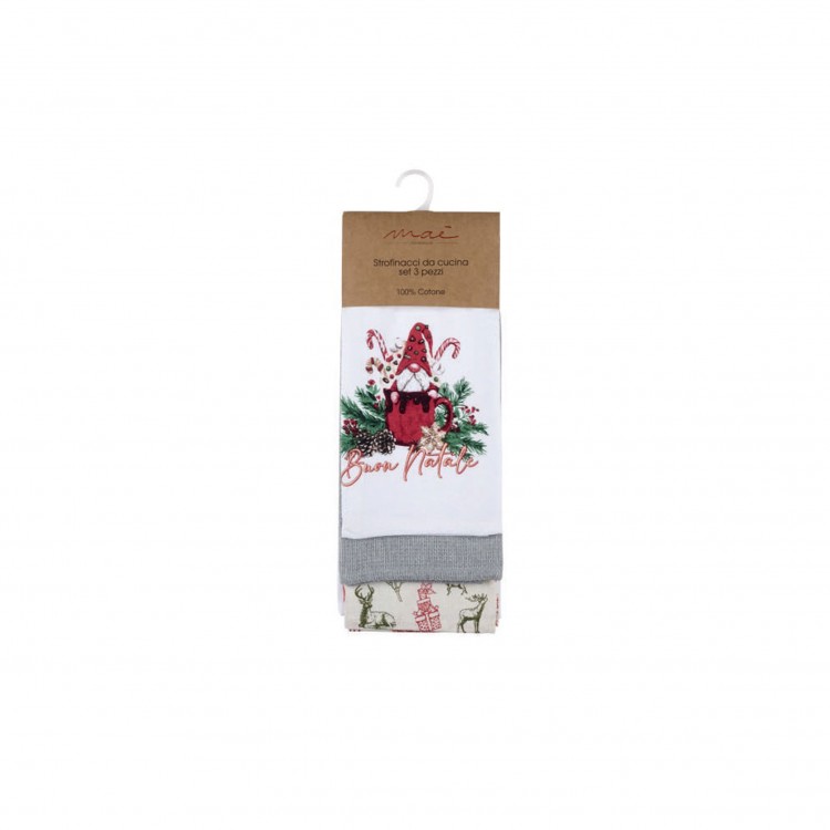 CANOVACCIO NATALIZIO - SET 3 PEZZI - XMAS TIME - GNOMO TAZZA CANOVACCIO NATALIZIO - SET 3 PEZZI - XMAS TIME - GNOMO TAZZA