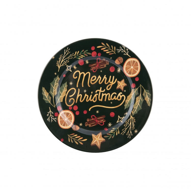 SOTTOPIATTO - MARRY CHRISTMAS - Ø 33 CM - VERDE