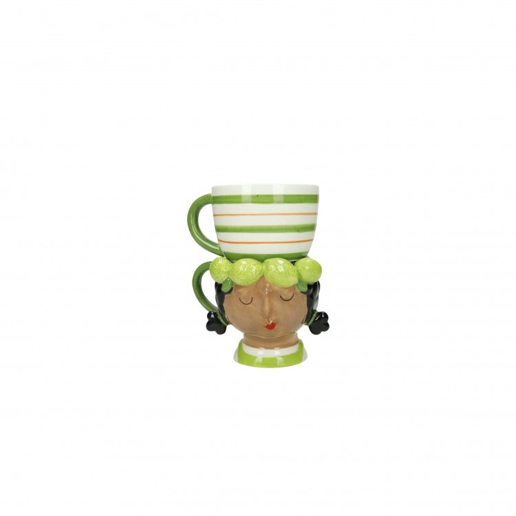 TAZZA - SET 2 PEZZI - LADY LIME - DOUBLE - BRANDANI TAZZA - SET 2 PEZZI - LADY LIME - DOUBLE - BRANDANI