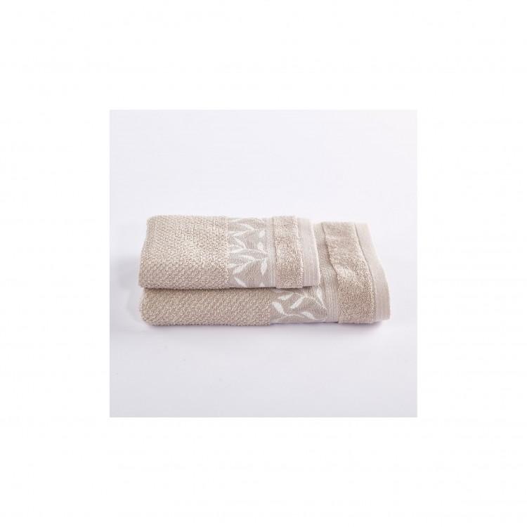ASCIUGAMANO - SET 2 PEZZI - BEIGE - RAMI - JACQUARD - OLLY ASCIUGAMANO - SET 2 PEZZI - BEIGE - RAMI - JACQUARD - OLLY