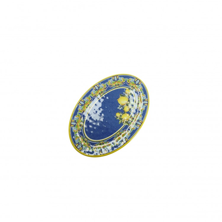 VASSOIO MELAMINA - OVALE - Ø 50 CM - CITRUS - BLU - BRANDANI