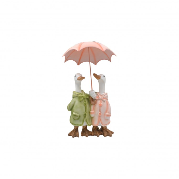 COPPIA PAPERE - H 29 CM - RESINA