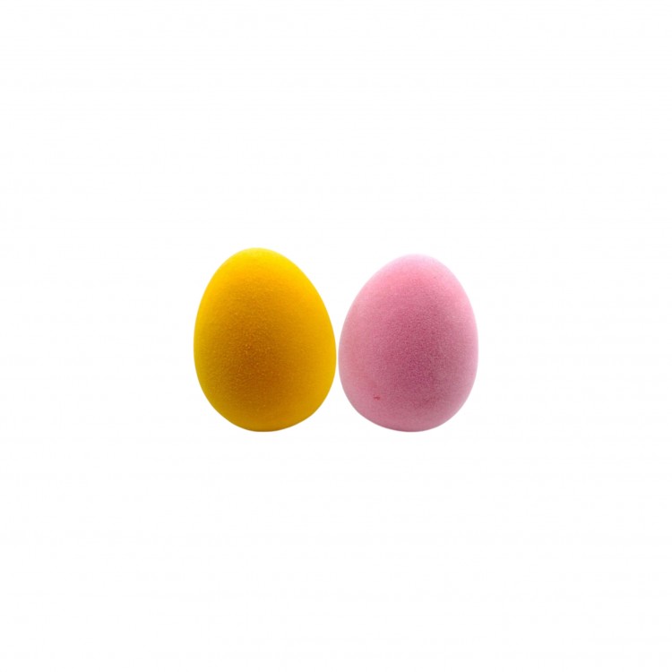 UOVO VELLUTATO - H 7 CM - CERAMICA-VELLUTO - ASSORTITI