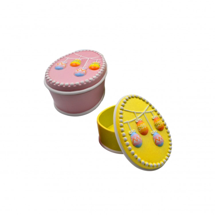 SCATOLA UOVO - 18 X 13 CM - CERAMICA - ASSORTITI SCATOLA UOVO - 18 X 13 CM - CERAMICA - ASSORTITI