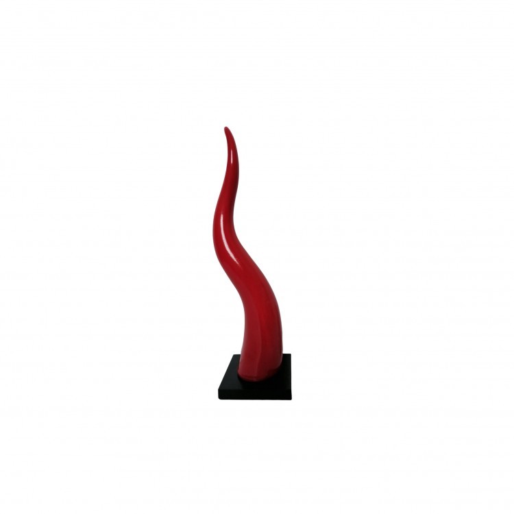 CORNO CON BASE - 35,8 CM - ROSSO