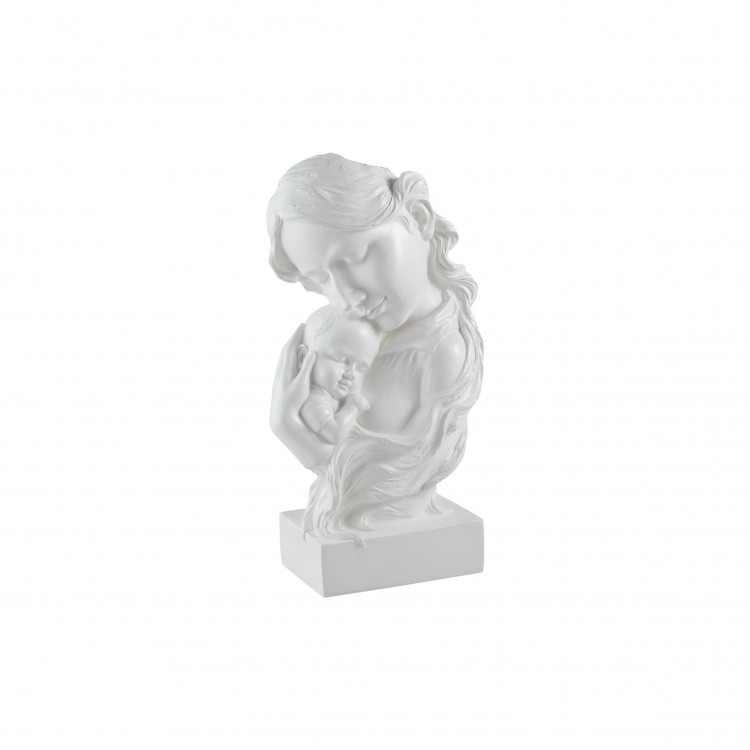 STATUETTA CON BASE - MAMMA CON BIMBO - BIANCO STATUETTA CON BASE - MAMMA CON BIMBO - BIANCO