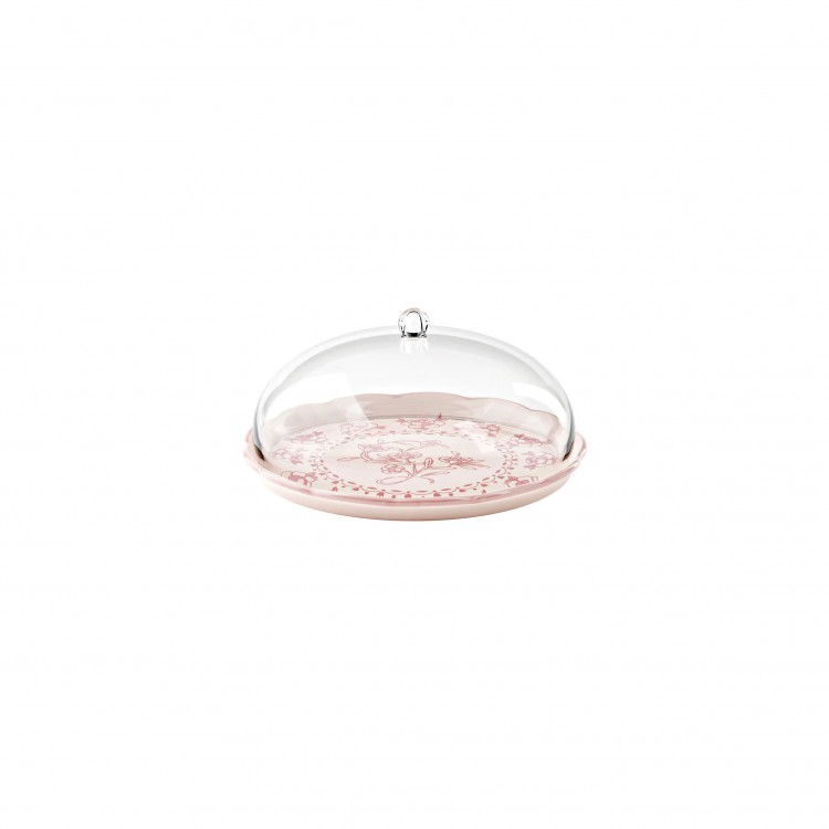 TORTIERA CON CAMPANA - Ø 30 CM - DUSTY PINK - JOSEPHINE - GUZZINI TORTIERA CON CAMPANA - Ø 30 CM - DUSTY PINK - JOSEPHINE - GUZZINI