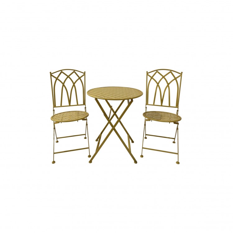 SET GIARDINO - 1 TAVOLO 2 SEDIE - CLARK - OCRA OPACO SET GIARDINO - 1 TAVOLO 2 SEDIE - CLARK - OCRA OPACO
