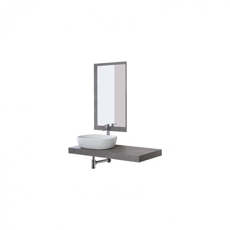 COMPOSIZIONE BAGNO - CIOTOLA - GRIGIO - LINEA SHELF - FERIDRAS