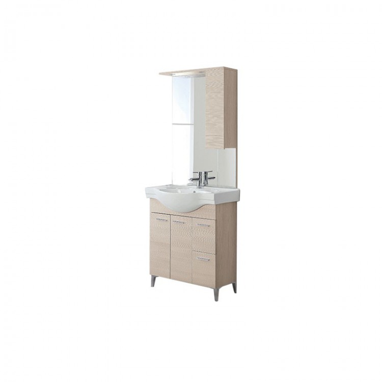 COMPOSIZIONE BAGNO - 2 ANTE 2 CASSETTI - LARICE - LINEA STELLA - FERIDRAS