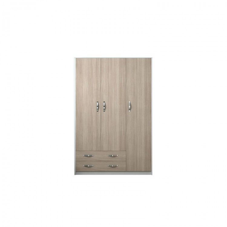 ARMADIO - 210 - 3 ANTE 2 CASSETTI - BIANCO-OLMO ARMADIO - 210 - 3 ANTE 2 CASSETTI - BIANCO-OLMO