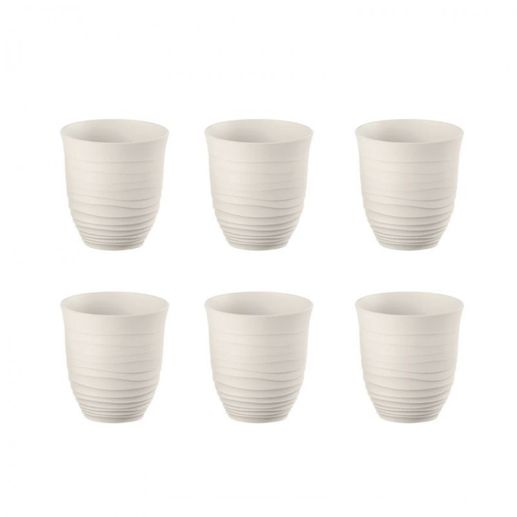 BICCHIERE BASSO - SET 6 PEZZI - BIANCO LATTE - TIERRA - GUZZINI