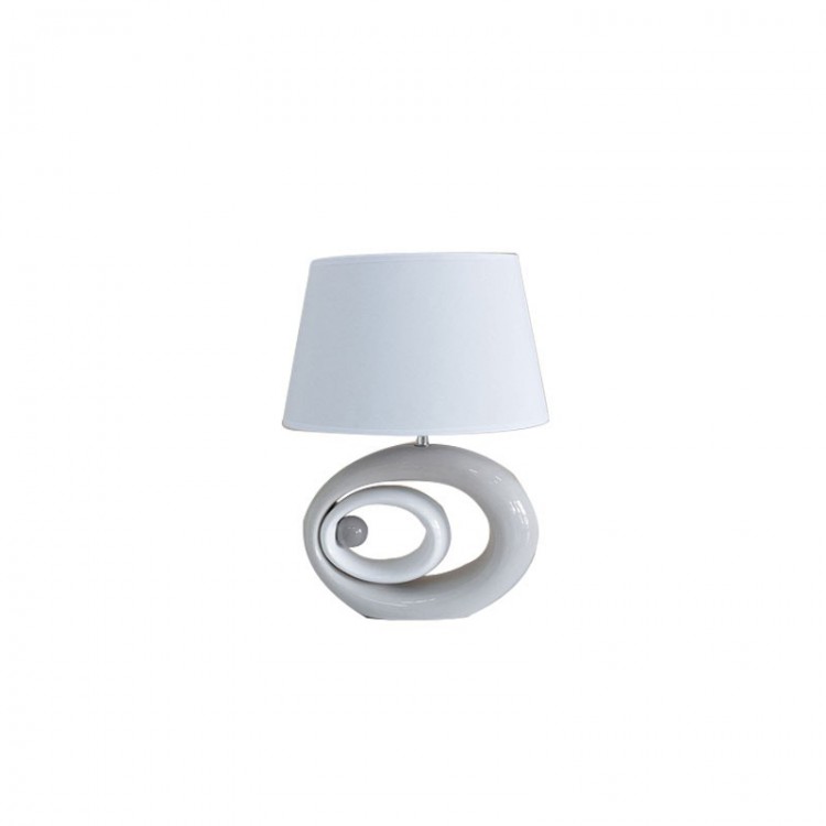 LAMPADA DA COMODINO - ELLISSI - BIANCO TORTORA GRIGIO