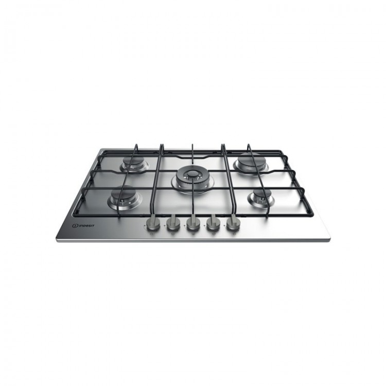 PIANO COTTURA - GAS - 5 FUOCHI - ACCIAIO - THP752W - INDESIT