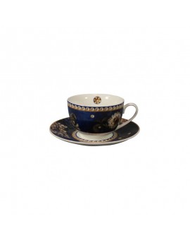 TAZZE DA THÈ - SET 4 PEZZI E ZUCCHERIERA - DANUBIO BLU - BRANDANI