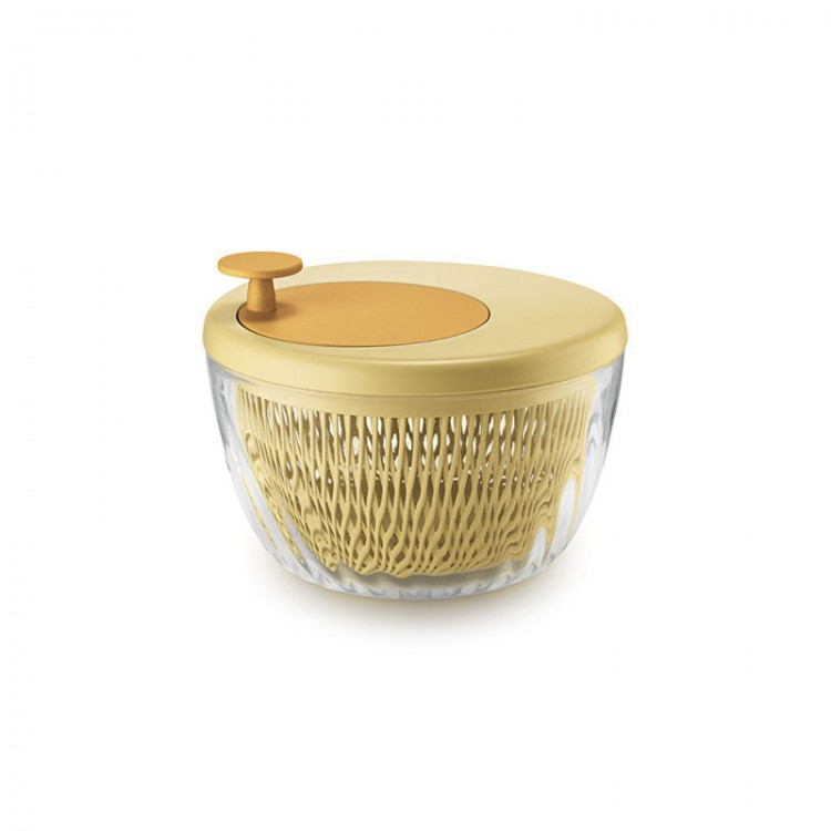 CENTRIFUGA INSALATA CON COPERCHIO - 26 CM - GIALLO - SPIN&STORE - GUZZINI