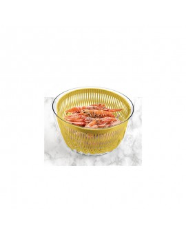 CENTRIFUGA INSALATA CON COPERCHIO - 26 CM - GIALLO - SPIN&STORE - GUZZINI