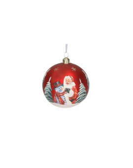 SFERA - ARTIGIANALE - 6 DECORI ASSORTITI - VETRO SOFFIATO - 10 CM - BRANDANI