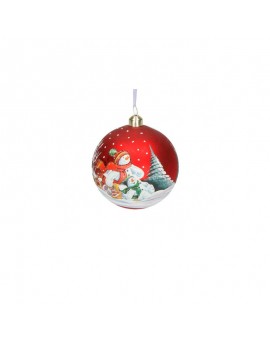 SFERA - ARTIGIANALE - 6 DECORI ASSORTITI - VETRO SOFFIATO - 10 CM - BRANDANI
