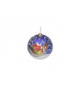 SFERA - ARTIGIANALE - 6 DECORI ASSORTITI - VETRO SOFFIATO - 10 CM - BRANDANI