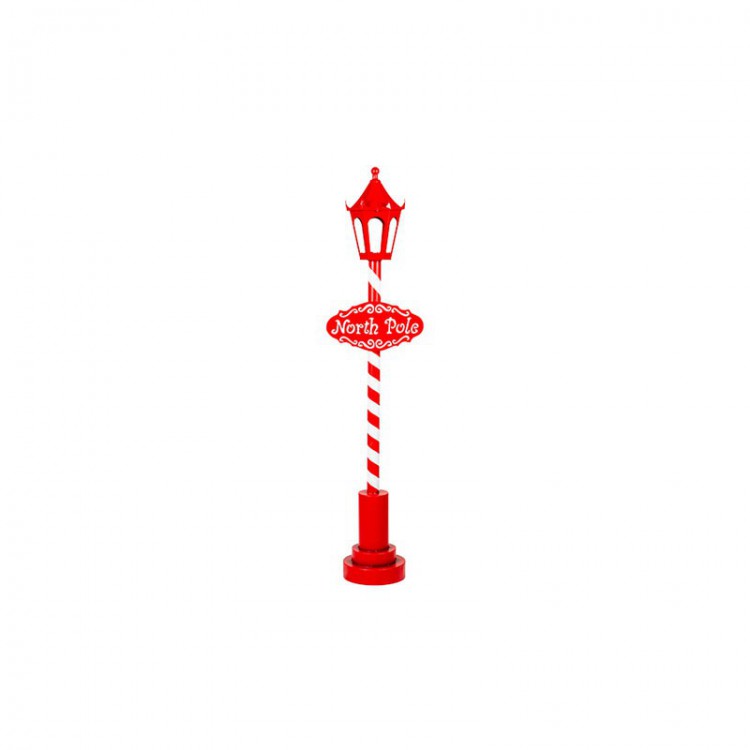 LAMPIONE CON LED - NORTH POLE - 36 X 24 X 152 CM - METALLO - NATALUNA