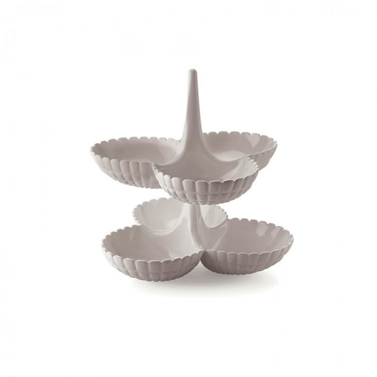 ANTIPASTIERA - SET 2 PEZZI - GRIGIO TORTORA - TIFFANY - GUZZINI