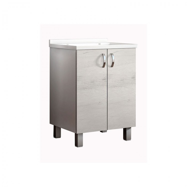 LAVATOIO - 60 X 50 CM - BIANCO-QUERCIA BIANCA