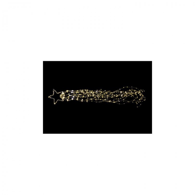 MANTELLO - STELLA COMETA LUMINOSA - 690 MICROLED - 2,5 MT - INTERNO - BIANCO CALDO