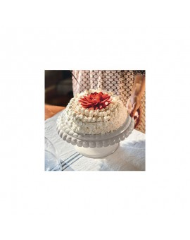 ALZATA CON CAMPANA - PICCOLA - BIANCO LATTE - TIFFANY - GUZZINI