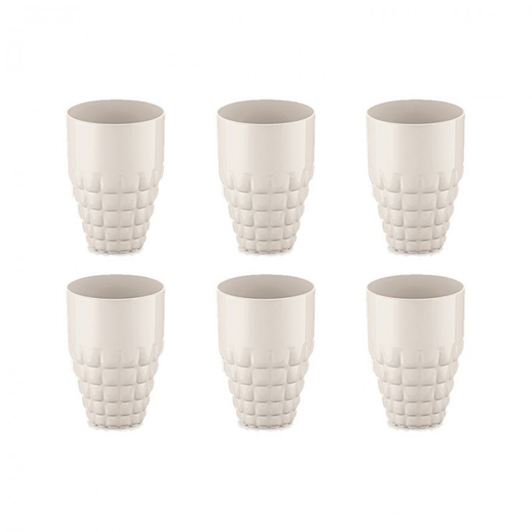 BICCHIERE ALTO - SET 6 PEZZI - BIANCO LATTE - TIFFANY - GUZZINI