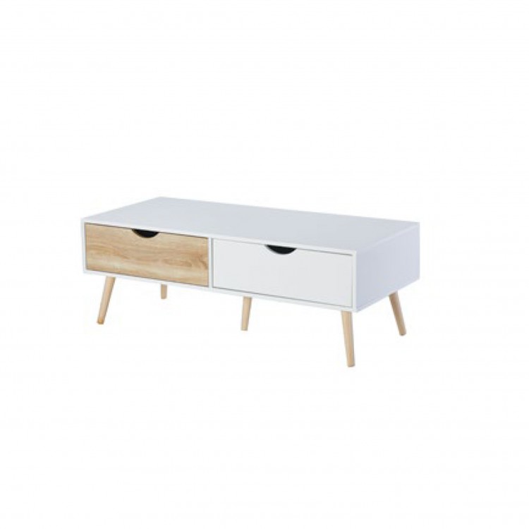 PORTA TV - 2 CASSETTI - BOLT - NATURALE-BIANCO PORTA TV - 2 CASSETTI - BOLT - NATURALE-BIANCO