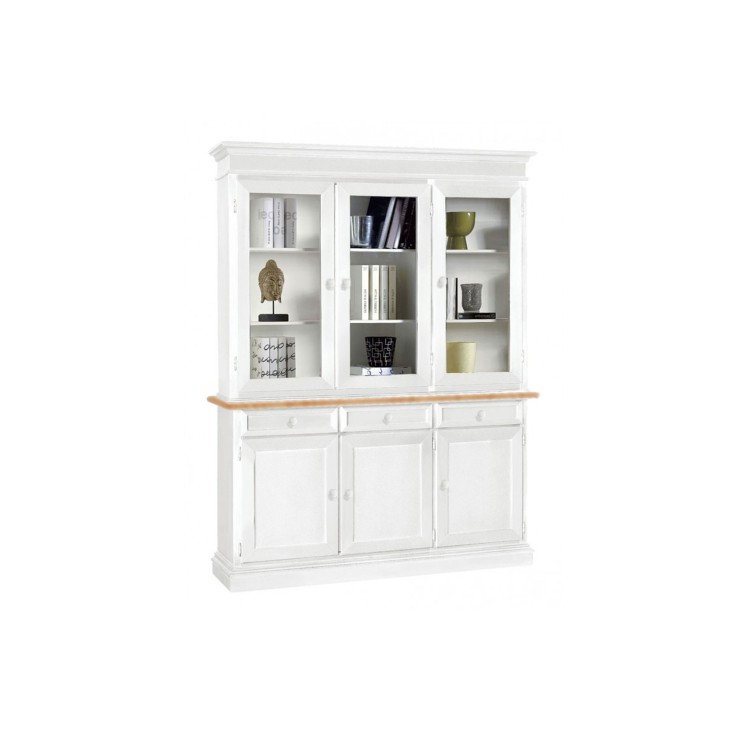 VETRINA - SHABBY - M67 - 6 ANTE 3 CASSETTI - BIANCO VETRINA - SHABBY - M67 - 6 ANTE 3 CASSETTI - BIANCO
