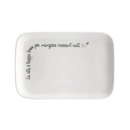 PIATTO RETTANGOLARE "GLI ONESTI" 22X15 CM RITUALI DOMETICI