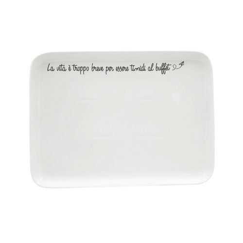 PIATTO RETTANGOLARE "GLI ONESTI" 30X22 CM RITUALI DOMETICI