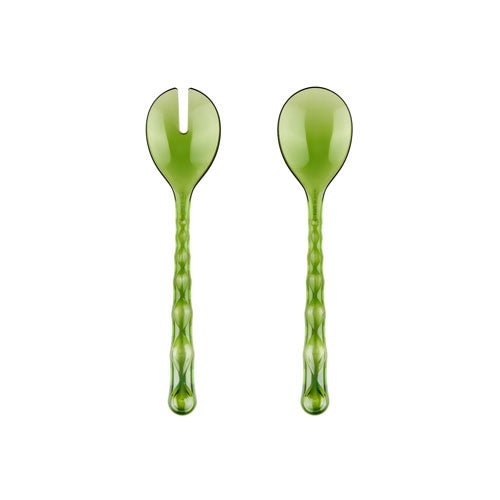 POSATE INSALATA "VANITY" WATER LILY GREEN 129600AC13 GUZZINI